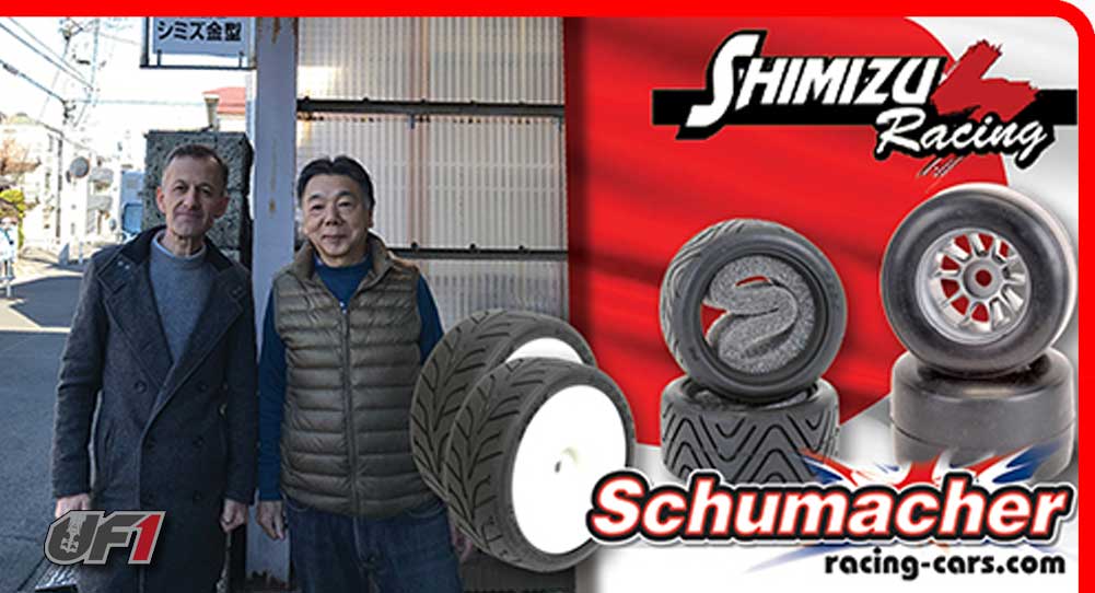 2 Schumacher Block 1//10 Buggy Front Tires Blue